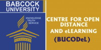 BABCOCK UNIVERSITY CENTER FOR OPEN DISTANCE AND ELEARNING